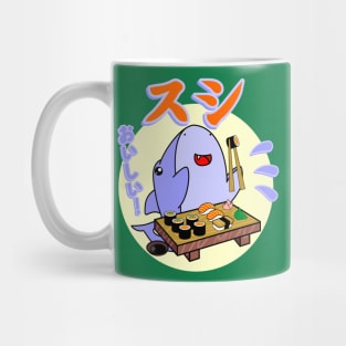 Sushi Shark Kawaii Mug